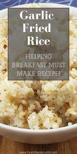 Garlic Fried Rice Munch Crumb Recipe Easy Meals Easy Soup Recipes Garlic Fries
