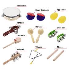 The striking together of two bodies, especially when noise is. 10pcs Musical Instruments Percussion Toy Rhythm Band Set Including Tambourine Maracas Triangle Castanets Wrist Bell For Kids Children Baby Walmart Canada