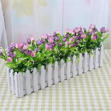Recutms 8 bundles artificial flowers fake outdoor plants faux uv resistant lavender flower plastic shrubs indoor outside hanging decorations (fuchsia) 4.3 out of 5 stars 1,698 1 offer from $14.99 Wooden Fence Flower Pot Hanging Garden Basket Planter Plant Fence Artificial Flowers Boxes For Home Garden Wedding Decoration Buy At The Price Of 3 42 In Aliexpress Com Imall Com