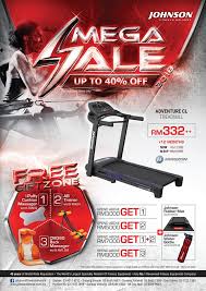 Buy the newest mega products in malaysia with the latest sales & promotions ★ find cheap offers ★ browse our wide selection of products. Johnson Fitness Mega Sale 2018 Promotion Johnson Fitness Malaysia Treadmill Elliptical Bike Strength