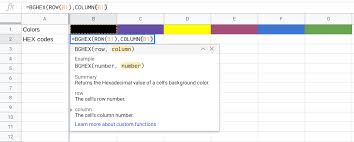 How To Get The Hexadecimal Codes Of Colors In Google Sheets