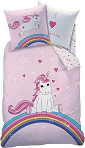 Familando Einhorn Wende Bettwasche Set 135 200 80x80cm Linon Regenbogen 44965 Bettwasche Set Bettwasche Kinder Bettwasche