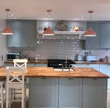 Magnet On Instagram Fresh White Tiles Chic Wood Worktops Sky Blue Shaker Cabinets Make Richard From Wood Worktop Kitchen Remodel Small Kitchen Renovation