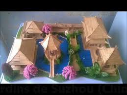 Maison bâton de moïse, kinshasa. Mes Creations Originales Maquettes Realisees En Batons De Glace Et Allumettes Part 5 Youtube