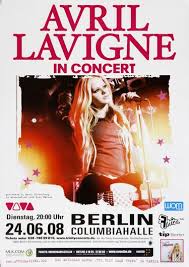 Xxerf avril lavigne art painting poster decorative painting canvas wall art living room posters bedroom painting 16x24inch(40x60cm). Avril Lavigne What The Hell Berlin 2008 Konzertplakat 22 90