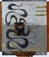Legitimate Claim By Anne Moore Monotype With Collage 11 5 X10 Ancient Writing Art Appreciation Prints