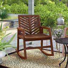 Breakwater Bay Linda Outdoor Chevron Rocking Chair Reviews Wayfair Rocking Chair Porch Patio Rocking Chairs Porch Chairs