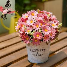 Pliable flower stem, velvety surface. American Wrought Iron Flower Arrangement Fake Flower Decoration Flower Simulation Flower Set Dried Flower Living Room Decoration Dining Table Potted Decoration