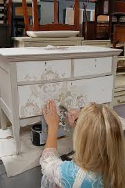 A Little Stenciling On Top Stencil Furniture Painted Furniture Refinishing Furniture