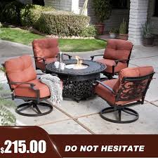5 Piece Courtyard Lounge With Fire Pit In 2020 Fire Pit Patio Set Fire Pit Patio Furniture Fire Pit Table Set