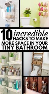 Incredibly Genius Hacks To Make More Space In Your Tiny Bathroom Organization Organizin Small Bathroom Organization Tiny Bathroom Bathroom Storage Solutions