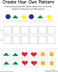 Abc Pattern Worksheet Education Com Math Patterns Pattern Worksheet Shapes Worksheet Kindergarten