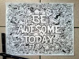 Bagi anda yang ingin garis agak tebal, cobalah menggamabar menggunakan spidol. 50 Doodle Art Wallpapers On Wallpapersafari
