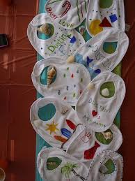 These are offered in numerous dimensions so as to provide perfect fitting and comfort to the kids. White Or Multi Color Baby Bibs To Decorate Decorated Bibs Christian Baby Shower Baby Shower Hawaiian Baby Showers