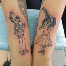 Most of the husbands and wives go for identical tattoos as it looks best and conveys their love in the most appropriate manner. Beetlejuice Tattoo Couple Elegant Arts Tattoo