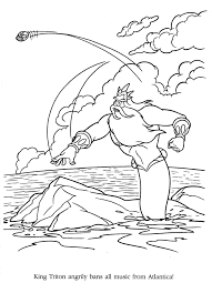 King triton underwater sea life coloring pages. Disney Coloring Pages