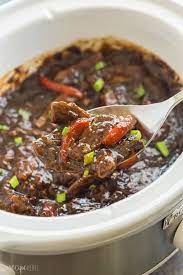 Tender chunks of beef marinated in chile sauce, fried, and served on skewers with sweet chile jam. Slow Cooker Mongolian Beef Recipe Crockpot Mongolian Beef