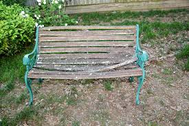Assemble a outdoor garden bench from leftover wood. A Restored Iron Bench Becomes A Place For Solitude The Emerging Home