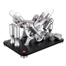 Saidi Stem Four Cylinder Engine External Combustion V4 Stirling Engine Model Learning Education From Toys Hobbies And Robot On Banggood Com Stirling Engine Stirling Engineering