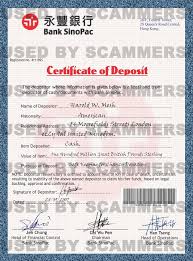 Certificates provide practical, tailored knowledge in a particular job role. Deposit Certificate Bank Usedbyscammers Scammersoff Com