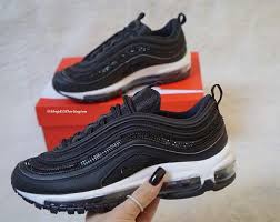 Nike Air Max 97 Black And Rose Gold Custom Nike Air Max 97 Shoes Embellished In Rose Gold Swarovski Crystals Nike Air Max 97 Nike Air Max Nike Air