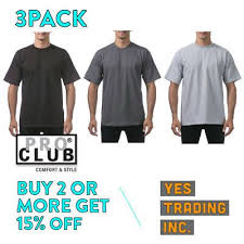 3 Pack Proclub Pro Club Mens Plain T Shirt Heavyweight Short Sleeve Cotton Tee In 2020 Mens Plain T Shirts Sleeve Cotton Plain Tshirt