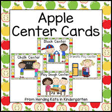 Apple Themed Pocket Chart Center Cards