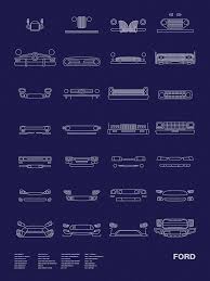 auto icon screen print series ford volkswagen screen printing ford classic cars pinterest