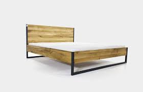 Loft Industrial Bett 200x200 Eiche Stahl Bett 200x200 Bauhaus Mobel Bett Eiche