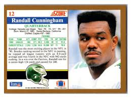 1991 Score Football #12 Randall Cunningham Philadelphia Eagles