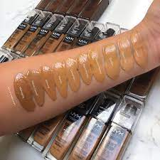 First impressions + wear test! Hello Swatches Trendmood1 Swatches Our Can T Stop Won T Stop Full Coverage Foundation Have You Found Yo Foundation Swatches Nyx Cosmetics Foundation Shades