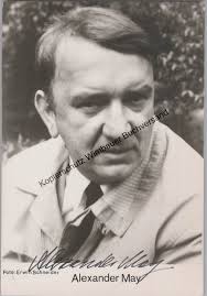 2x Original Autogramm Alexander May (1927-2008) /// Autograph signiert  signed signee de May, Alexander :: Firmado por el autor Manuscrito
