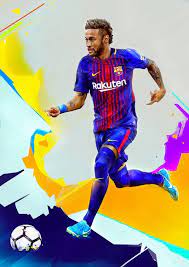 Shop sports themed canvas prints: Football Players In Action Illustration By Denis Gonchar Football Players Neymar Jr Wallpapers Neymar Jr