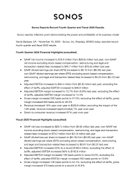 Read the latest goog earnings, compare with past earnings, and copy+paste into excel. Sonos Inc Sono 10k Annual Reports 10q Sec Filings Last10k