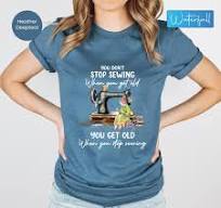 Camiseta para amantes de la costura, camiseta con citas divertidas sobre la  máquina de coser, camiseta de costura, camiseta con patrón de costura, ...