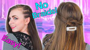 Cute hairstyles for short hair. Easy No Braid Hairstyles Youtube