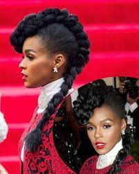 Janelle Monae Hairstyle Pictures Janelle Monae Braided Hairstyle Met Gala 2014 Mohawk Hairstyles Hair Styles Womens Hairstyles