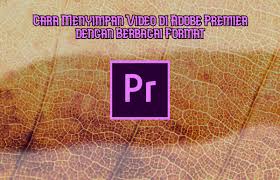 Applying a watermark in photoshop is quick and easy. Cara Menyimpan File Video Di Adobe Premier Dengan Berbagai Format Untuk Youtube Blografise