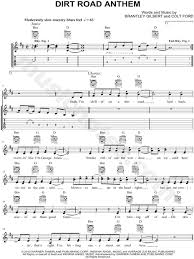 Check spelling or type a new query. Jason Aldean Dirt Road Anthem Guitar Tab In D Major Download Print Sku Mn0096090