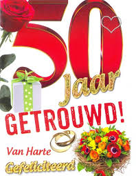 Wenskaart Felicitatie 50 Jaar Getrouwd D4148 247 Knutselkraam Com