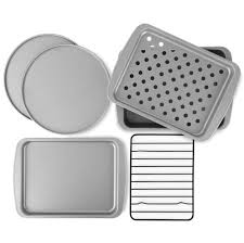 Ovenstuff Non Stick 6 Piece Toaster Oven Baking Pan Set Non Stick Baking Pans Easy To Clean And Perfect For Bakeware Set Toaster Oven Bakeware Toaster Oven