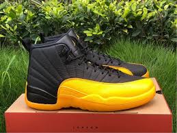 Nike Air Jordan 12 Basketball Shoes Black University Gold 130690 070 In 2020 Air Jordans All Nike Shoes Jordan 12 Black