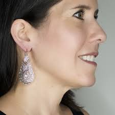 Silver Filigree Earrings In