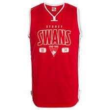 Afl sydney swans sleeveless jersey by majestic, m / l australian. Sydney Swans Mens Basketball Jersey