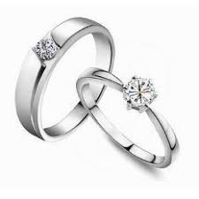 Vivere Rosse Tiamo 18k White Gold Plated Couple Rings Silver Jewelry Wedding Rings Diamond Wedding Jewelry Diamond Fashion Jewelry