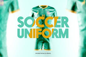The jersey is made of lightweight stretch fabric, comes with an inverted style collar, short raglan sleeves and side inserts. Soccer Uniform Animated Mockup Creative Photoshop Templates Creative Market