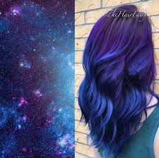 A Long Time Ago In A Galaxy Far Far Away Thehairfairy Channeled Her Inner Star Wars Fangirl With This Galaxy Hair Color Pretty Hair Color Cool Hair Color