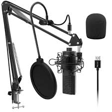 Usb Condenser Recording Microphone For Laptop Mac Or Windows Studio Recording Vocals Voice Over Youtube Sadoun Sales International In 2020 Microphone Adjustable Desktop Youtube Microphone