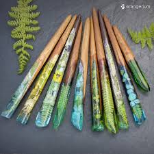 Hair Sticks With Fern Resin Crafts Diy Resin Crafts Wood Resin Jewelry