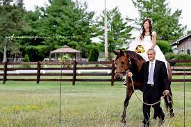 Love This Picture Of The Bride Being Walked Down The Aisle Of The Ceremony By Her Dad While Riding Horse Wedding Country Wedding Pictures Country Wedding